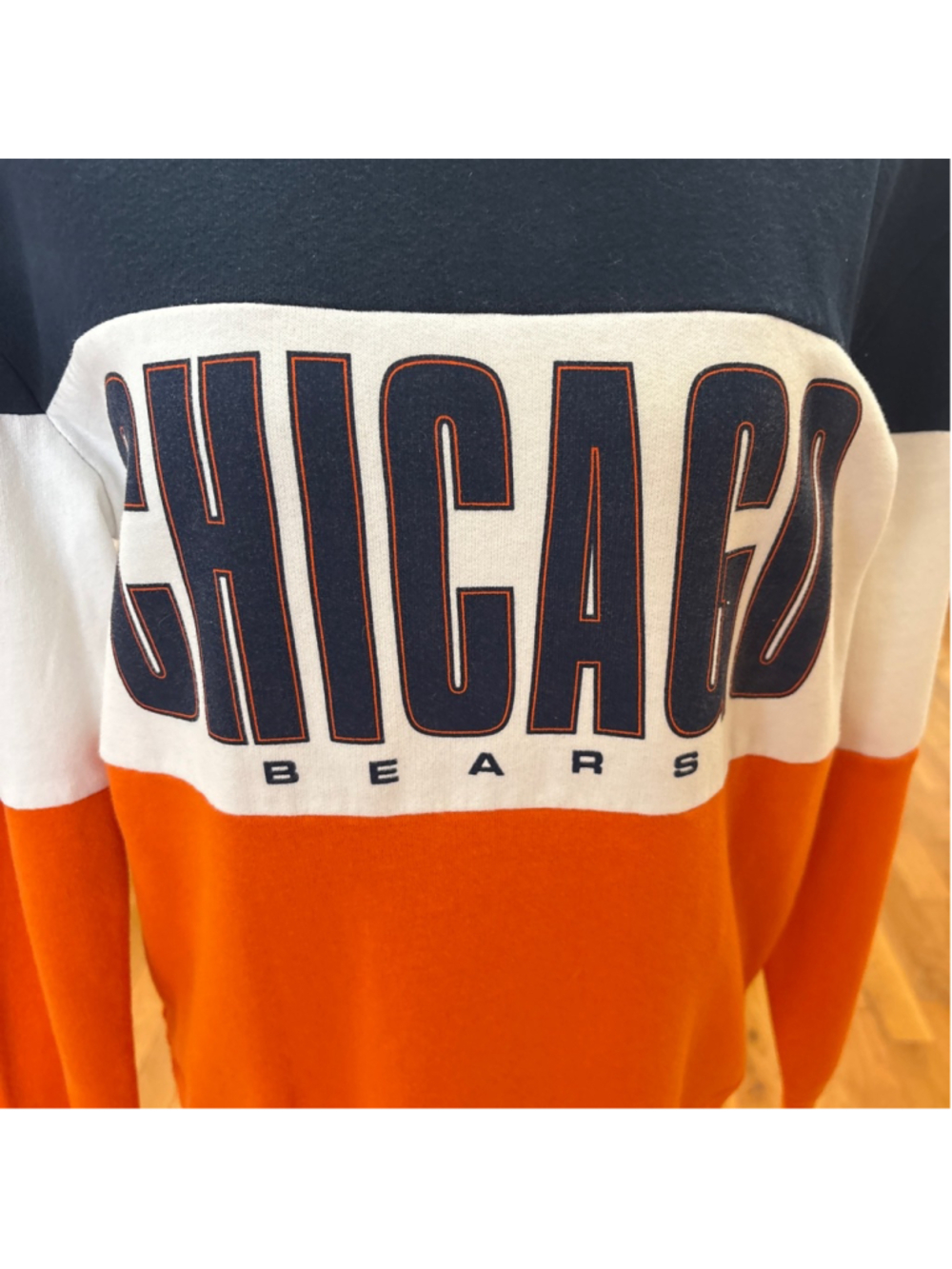 Tailgate Chicago Bears Sweatshirt S Navy Orange - Picture 3 of 6